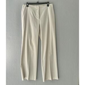 Chico’s Wide Leg Beige Dress Slacks Trousers Career Pants Size 1 Reg Minimalist